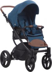 Детская коляска 2 в 1 Bebetto Luca 18, синий, черная рама